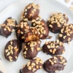 Chocolate Snickers Stuffed Dates
