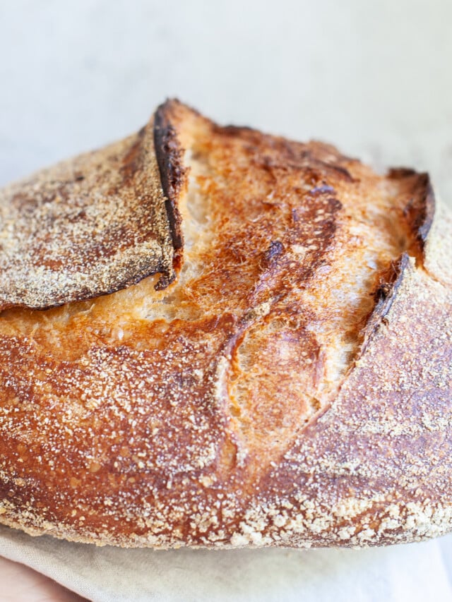 Sourdough loaf of bread.