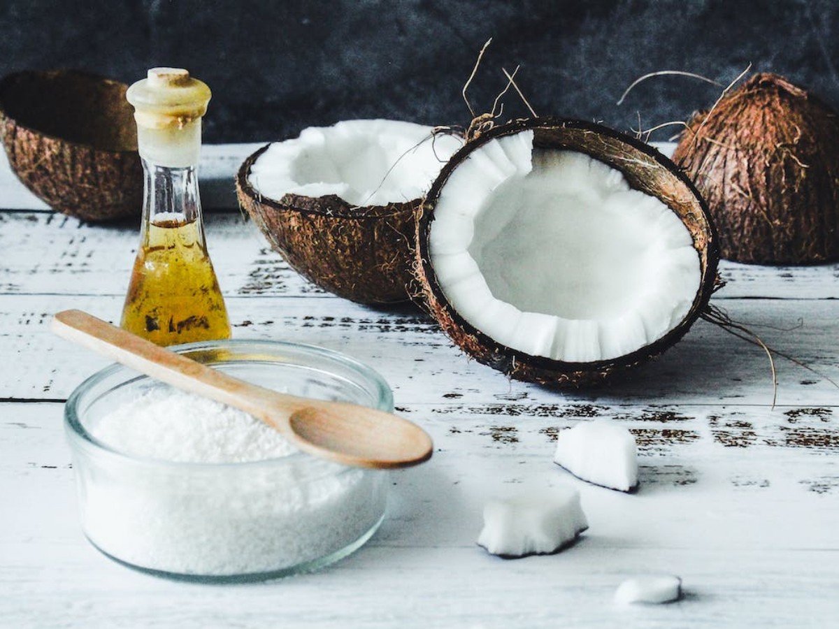 coconut oil on a table