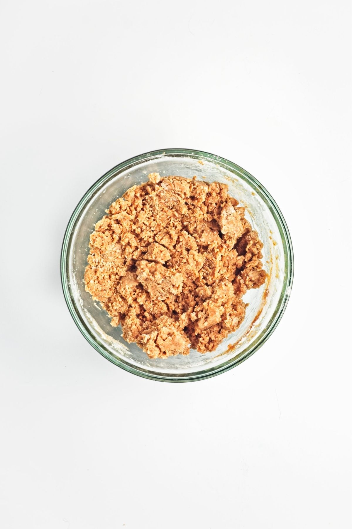 Flour mixture folded into almond butter cookie dough