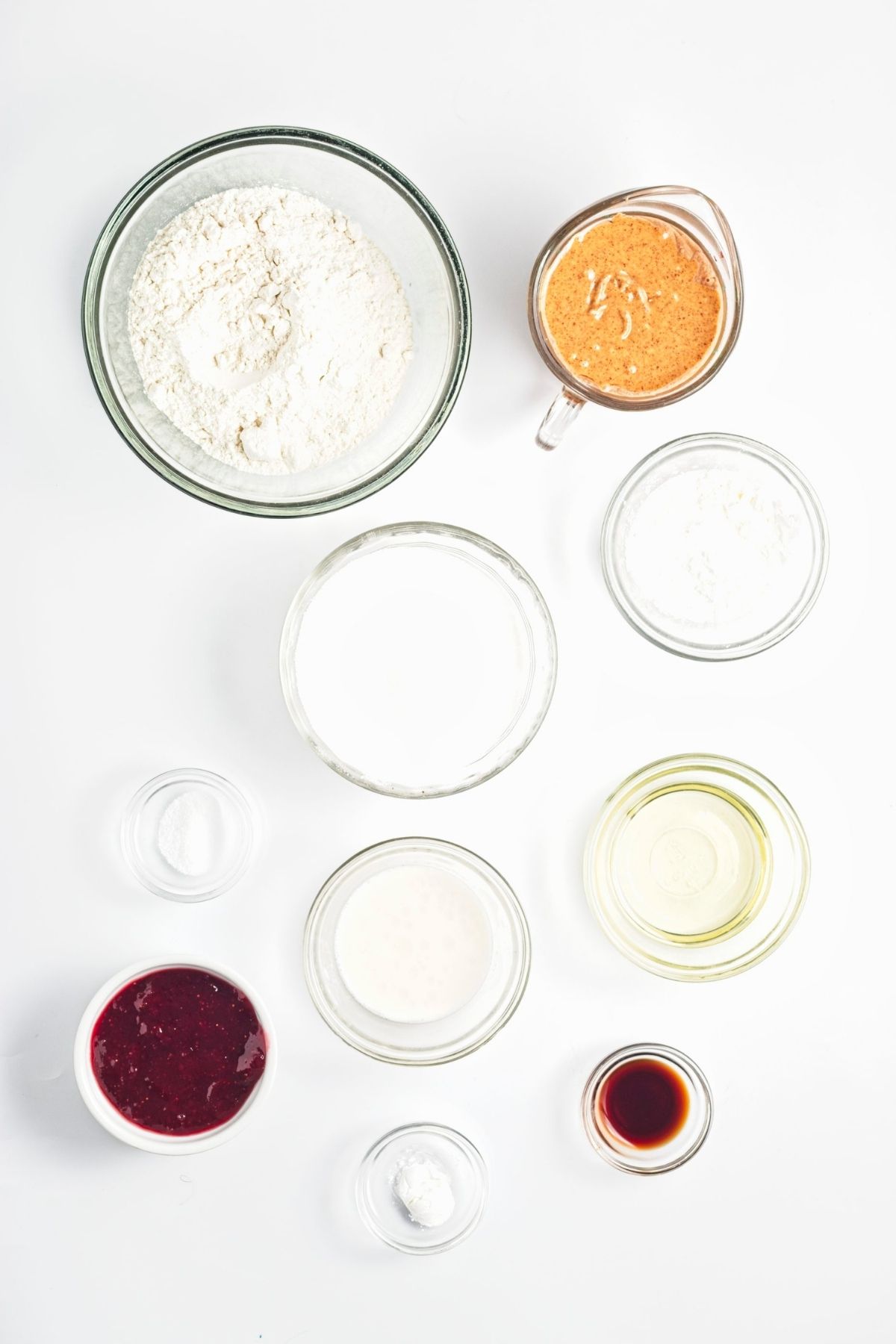 Ingredients for Strawberry Almond Thumbprints