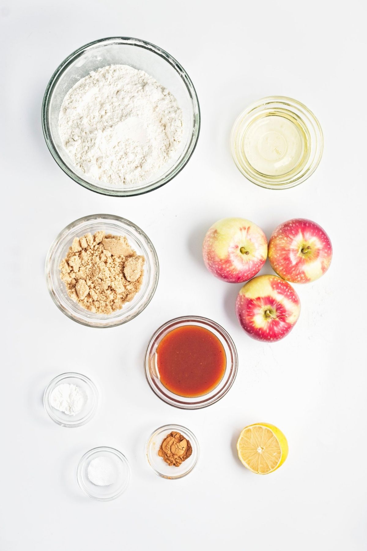 Ingredients for Caramel Apple Crumble Bars